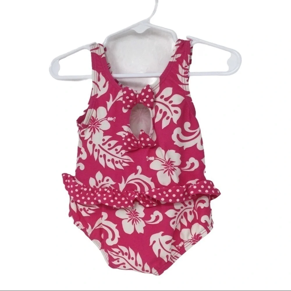 Children’s Place Hawaiian ruffle bottom swimsuit